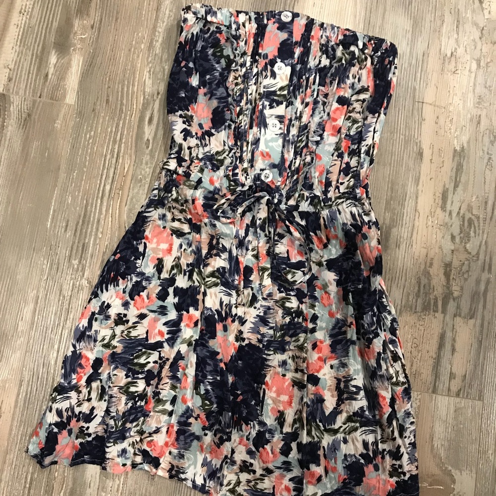 Strapless cotton dress